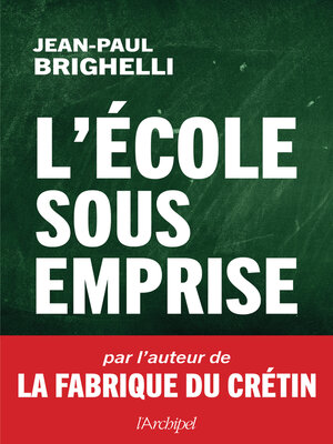 cover image of L'école sous emprise